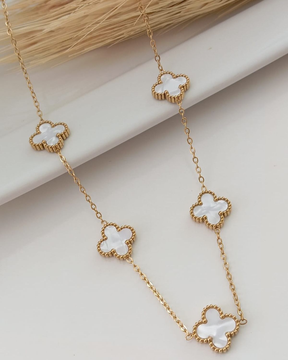 White clover necklace